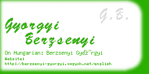 gyorgyi berzsenyi business card